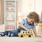 Melissa   Doug School Bus Wooden Play Set With 7 Play Figures