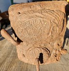 Antique Cast Iron Stove Door  Garland From 1898 Approx  10 h X 8 5 w X 3 5 d