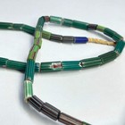 Chevron Tubes Venetian Green Trade Beads