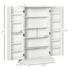 Homcom 41  Farmhouse Kitchen Pantry  Storage Cabinet Organizer W shelves white