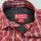 John Browning Heritage Plaid Pearl Snap Western Shirt Mens Xl Red