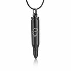 Bullet Shape Pendant Urn Necklaces Ashes Cremation Jewelry Locket For Women Men