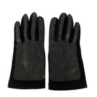 Chloe Black Wool Leather Women s Gloves