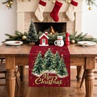 Artscope Christmas Tree Table Runner  Xmas Winter Holiday 13 X 72  Red 