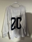  20 Game Used Worn University Of Maine Umaine Black Bears White Practice Jersey