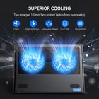 Tecknet Laptop Cooling Pad - 12 -15 6  Laptop Cooler With Quiet Cooling Fan     