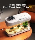 Smart Betta Fish Tank Aquarium 3 Gallon With Temperature Monitor  3 White 