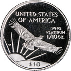 1997-w Platinum American Eagle  10 Proof Bullion Coin - Ogp Coa - Stock
