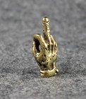 Brass Hand Pendant Statue Small Sculpture Tabletop Figurine Decor Gift