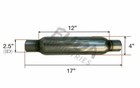 Universal Glass Pack Exhaust Resonator 2 5  Muffler 4  Round Body Pair Of 2