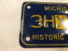 Michigan Historic Vehicle Motorcycle License Plate