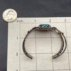 Vintage Navajo Native Indian Silver Turquoise Bracelet Cuff 6-1 2 