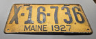      1927 Maine  truck  License Plate  x-16-736 