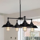 Modern Farmhouse Chandelier - 4-light Black Pendant Lighting Farmhouse 4 Lights