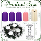 7 Pcs Christmas Advent Wreath Candle Holder 5 Flameless Candle Set