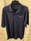Nike Golf Polo Shirt  Navy Blue  Pink Trim  Xl