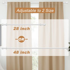 White Curtain Rods For Windows 28 To 48 Inch  Heavy Duty Curtain Rod Set With Br