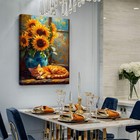 Sunflowers And Cat Canvas Print Wall Art Poster Home Decor Artwork Decor