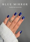 Semi Cured Gel Nail Strips  blue Mirror -20 Pcs Gel Nail Stickers   Gel Nail 