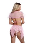Roma Dance Rave Festival Butterfly   Sequin Puff Sleeve Shrug