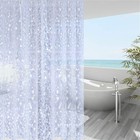 Short Shower Curtain Liner 65 Inch  Pebble Translucent Heavy Duty 72 X 65 Inch