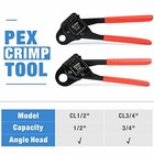 Iwiss Angled Head Pex Pipe Crimping Tool Kits Used For 1 2-inch   3 4-inch