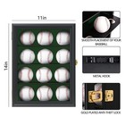 Verani 12 Baseball Display Case Cabinet Rack For Small-black  Black 