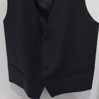 French Eye London Men s Formal Vest Waistcoat Black Solid Size 52 S094-tky20517