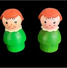 Lot Of 6 Vintage Wooden Body Fisher-price Little People Figures
