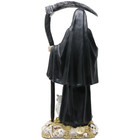 Santa Muerte 13  Inch  Black  Holy Death Grim Reaper Statue   Cristal Ball