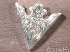 New Western Austin Accent Collar Tips Engraved Silver 1 1 4    X 1 1 2  Screw On  
