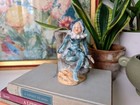Small Vintage Pottery Planter   Pixie On A Mushroom Stump   Elf Figurine   Japan
