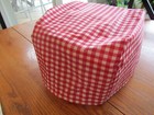 Red Gingham  Appliance Dust Cover For 4 Slice Square Toaster Etc  Few Left