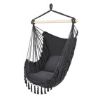 1 5  1 2mleisure Hanging Chair   gray Tassel Detail With Matching Decorative Pillow