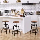 Industrial Bar Stool Swivel Bar Stool Round Metal Stool Counter Height Stools