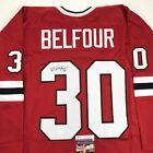 Autographed signed Ed Belfour Chicago Red Hockey Jersey Jsa Coa