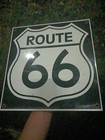 Vintage Us Route 66 Porcelain Metal Highway Sign Gas Oil Road Shield