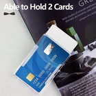 2 4 Pack Hard Plastic Badge Holders Heavy Duty Clear Id Credit Card Protector