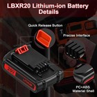 4pack 20v Lithium-ion 3 8ah Replace For Black decker 20volt Lbxr20 Lbx20 Battery