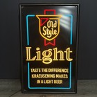 Vintage Heileman Old Style Light Beer Sign Kraeusening Lighted Bar