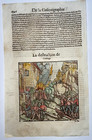Destruction Of Carthage Tunisia 1568 Cosmography Of Munster Rare Antique View