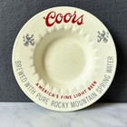 Vintage Coors Ashtray And Tiny Mug Cream Ceramic America s Fine Light Beer