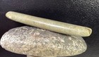 Ancient Pre Columbian Jade Tube Pendant Combine Shipping Long 4 In   498