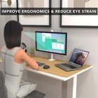 Mount-it White Single Monitor Stand     Adjustable Desk Arm For Computer Screen   