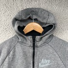 Nike Tech Hoodie Kids Extra Large Grey Boys Fleece Sweatshirt Jacket Sports Zip