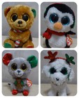 Ty Beanie Boo 6   Shiny Eyes  Red Tags U Pick Holiday  Unicorns  Mice