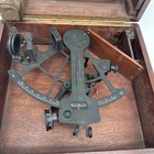 Antique Roth Brothers Sextant No 485 Us Maritime 1946 In Mahogany Case