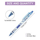 12pcs Erasable Gel Pens  0 5mm Erasable Pens  Blue Ink