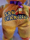 Symbolz Beanbag Bear San Francisco Tie Dye 7  Yellow Plush Teddy With Tags