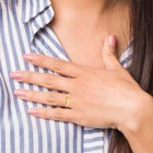 14k Solid Yellow Gold Heart Custom Engraved Signet Ring